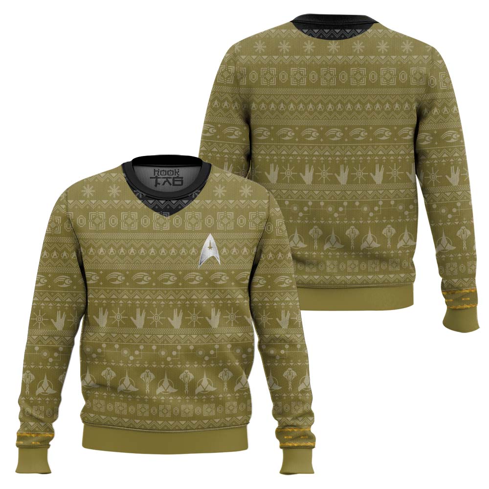 3D S.T The Original Series 1966 1969 Yellow Ugly Christmas Ugly Sweater – Moonbestprint