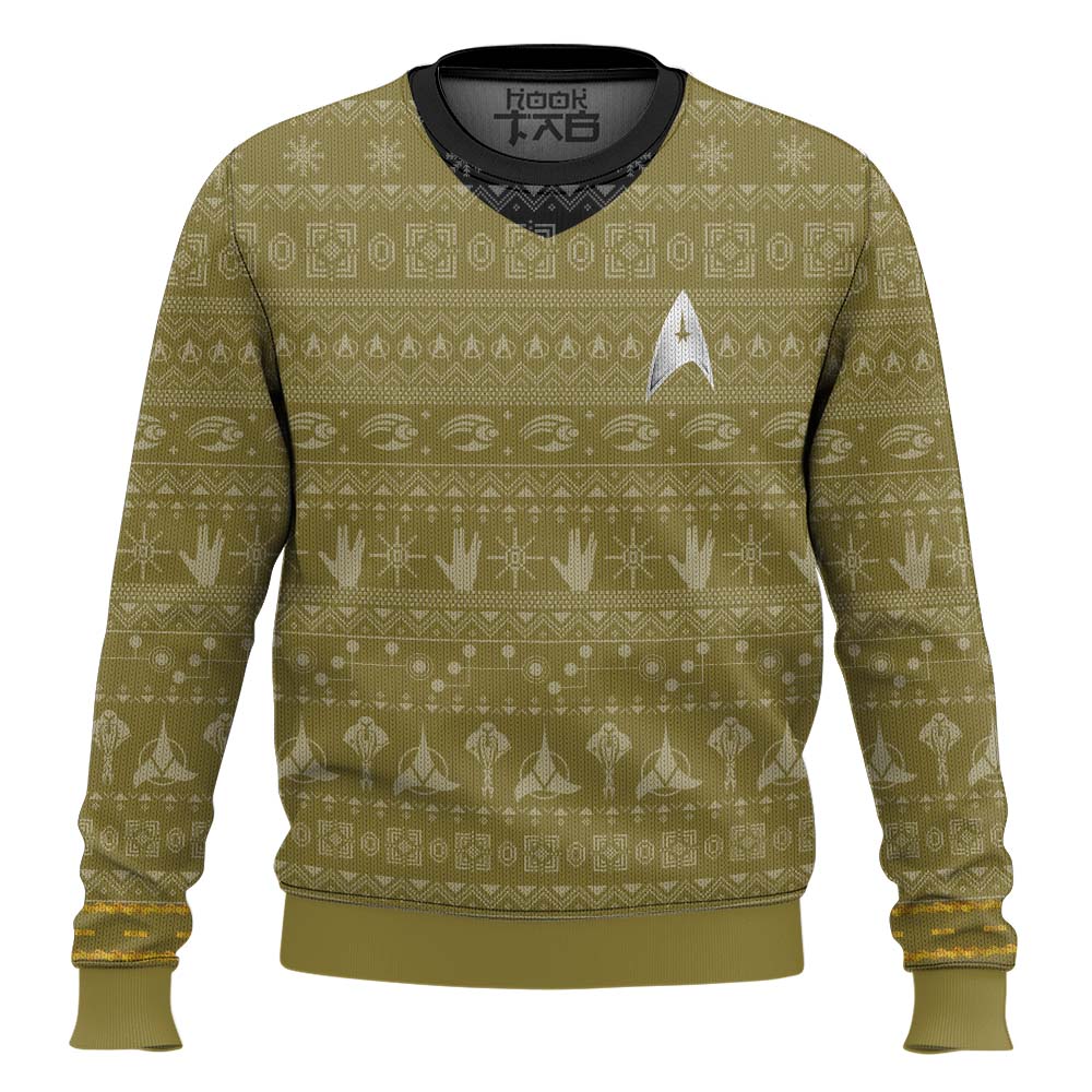 3D S.T The Original Series 1966 1969 Yellow Ugly Christmas Ugly Sweater – Moonbestprint