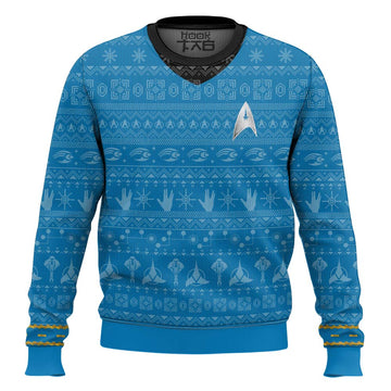 3D S.T The Original Series 1966 1969 Blue Ugly Christmas Ugly Sweater – Moonbestprint