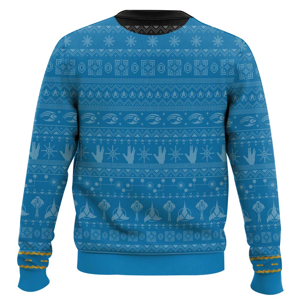 3D S.T The Original Series 1966 1969 Blue Ugly Christmas Ugly Sweater – Moonbestprint
