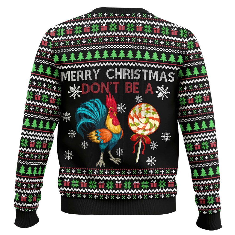 Merry Christmas Cock Print Crewugly Christmas Sweater – Moonbestprint