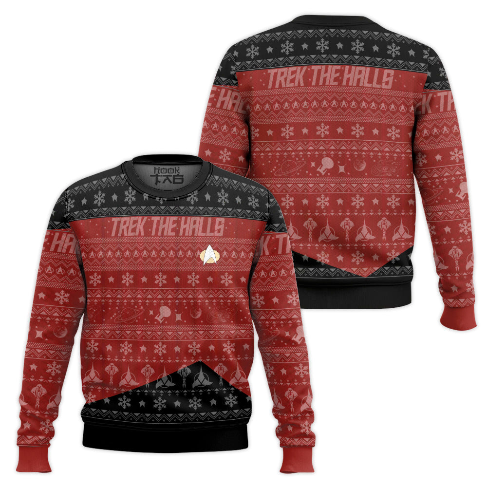 3D S.T The Next Generation 1987 Red Ugly Christmas Ver 2 Ugly Sweater – Moonbestprint