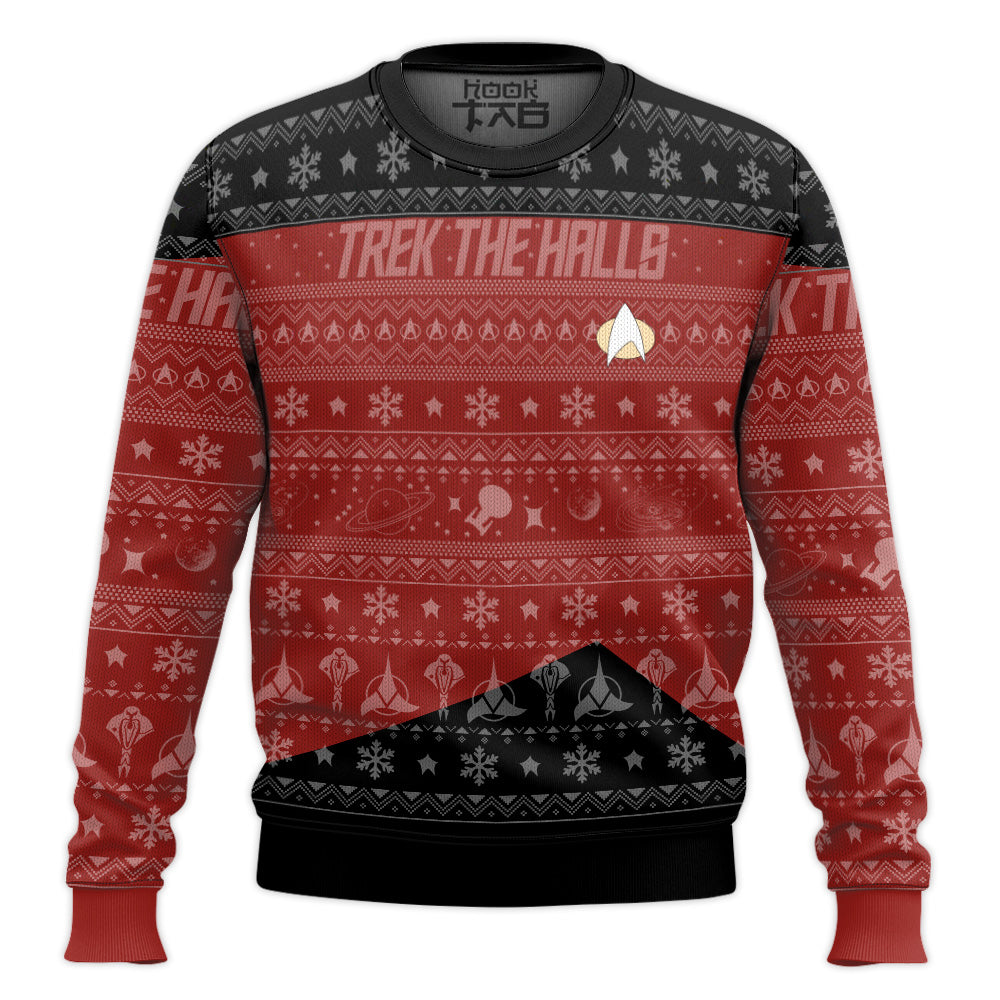 3D S.T The Next Generation 1987 Red Ugly Christmas Ver 2 Ugly Sweater – Moonbestprint