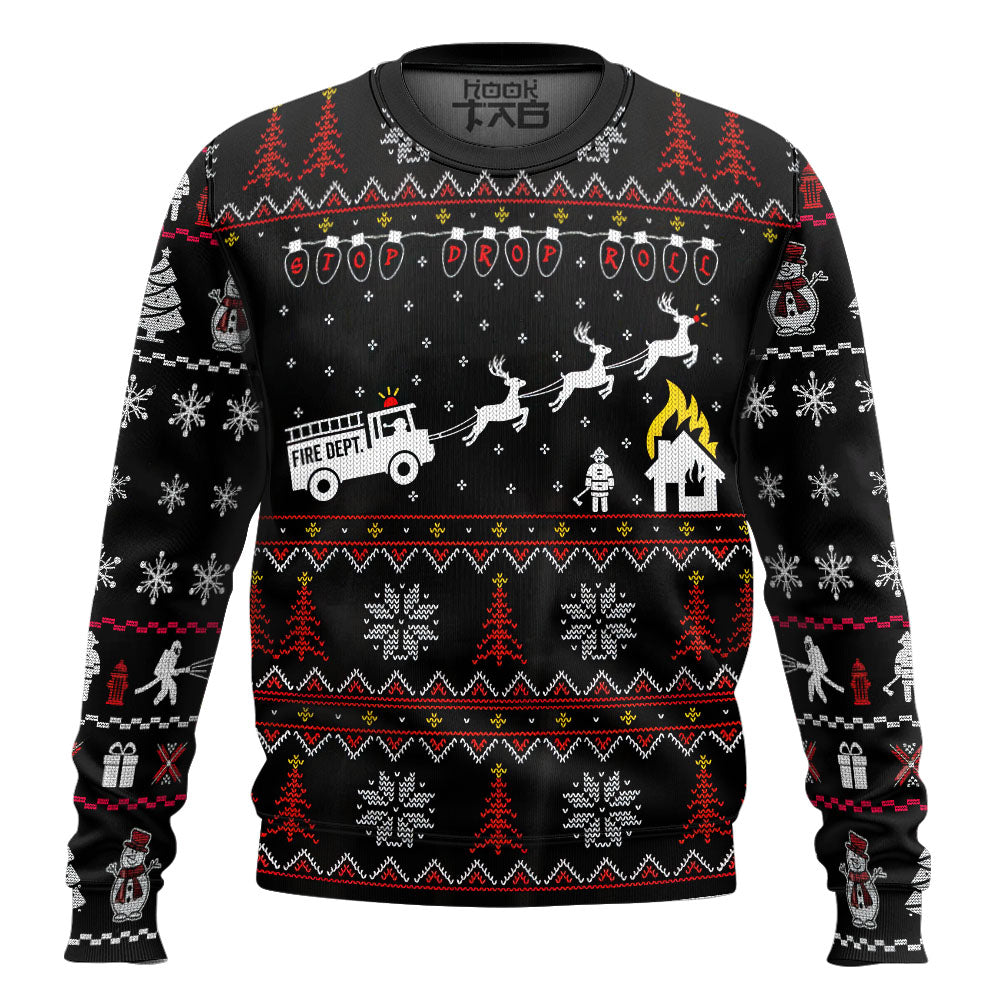 3D Firefighter FIRE DEPT Ugly Christmas Sweater Sweatshirt Apparel – Moonbestprint