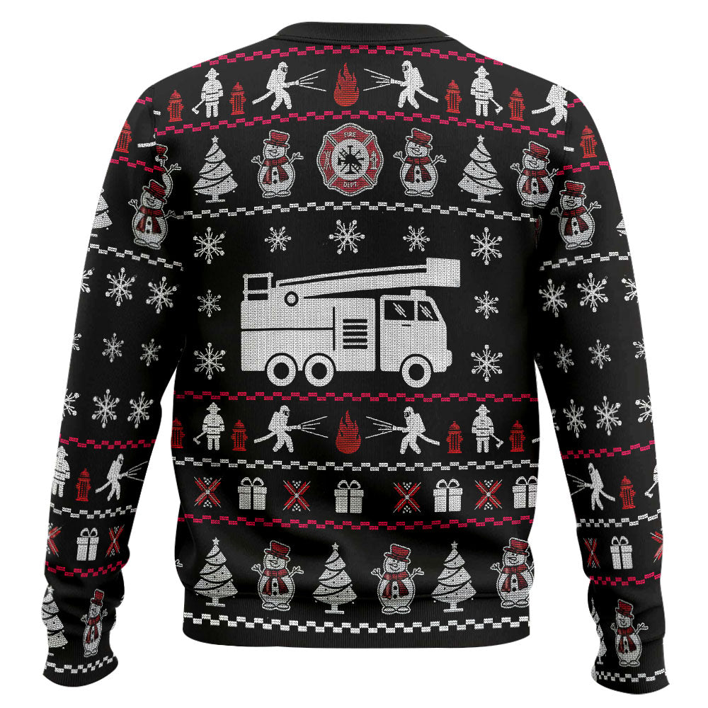 3D Firefighter FIRE DEPT Ugly Christmas Sweater Sweatshirt Apparel – Moonbestprint