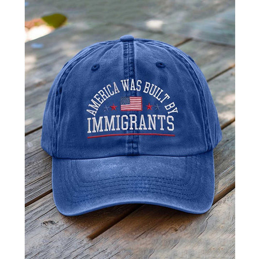 America Was Built By Immigrants Hat -Moonbestprint