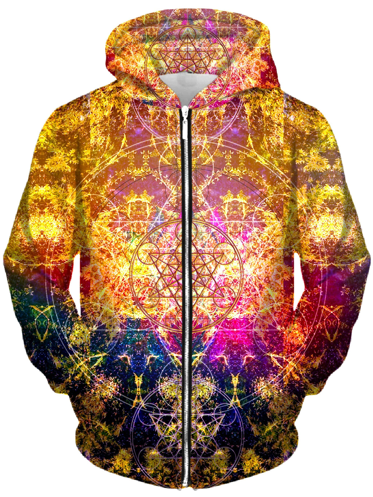 Pineal Metatron Unisex Zip-Up Hoodie -Moonbestprint
