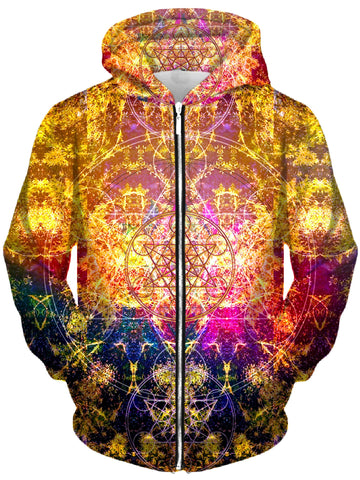 Pineal Metatron Unisex Zip-Up Hoodie -Moonbestprint