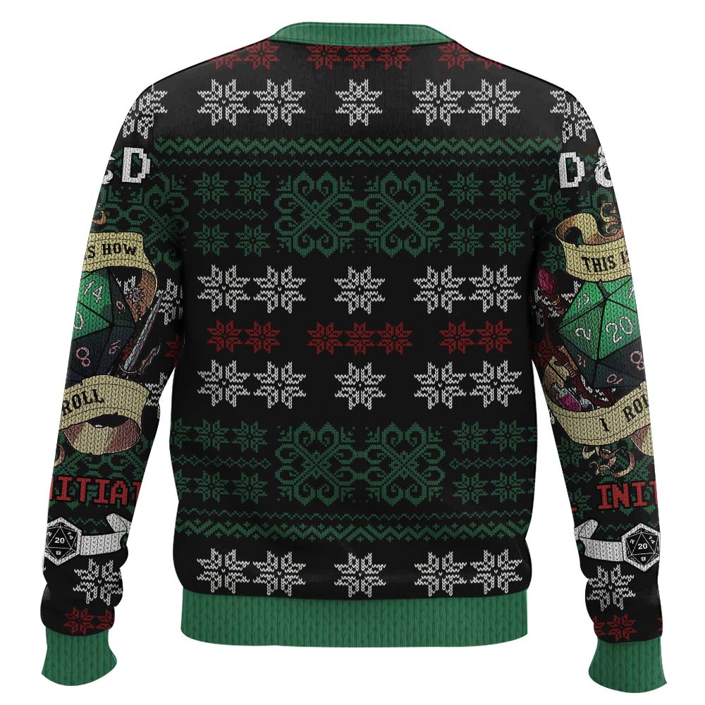 Roll Initiative Dungeons & Dragons Ugly Christmas Sweater – Moonbestprint