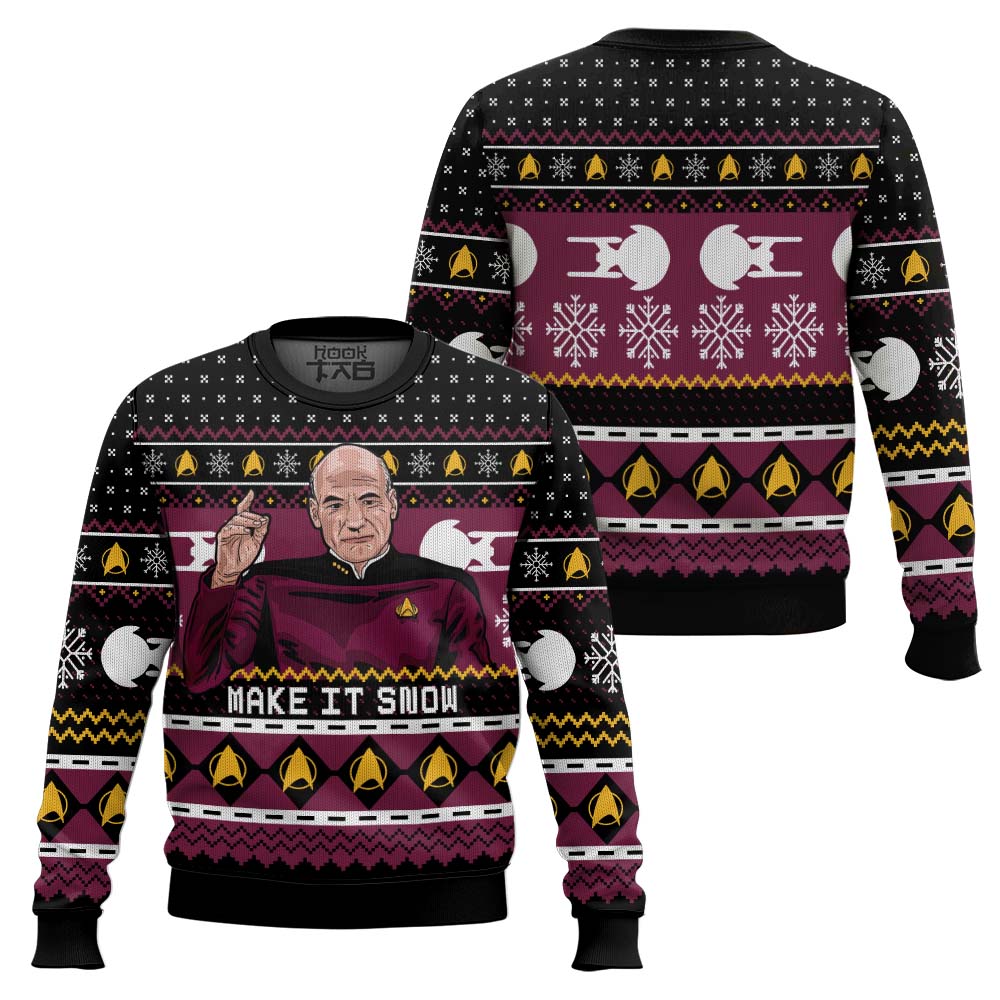 Captain Picard ST Ugly Christmas Sweater – Moonbestprint
