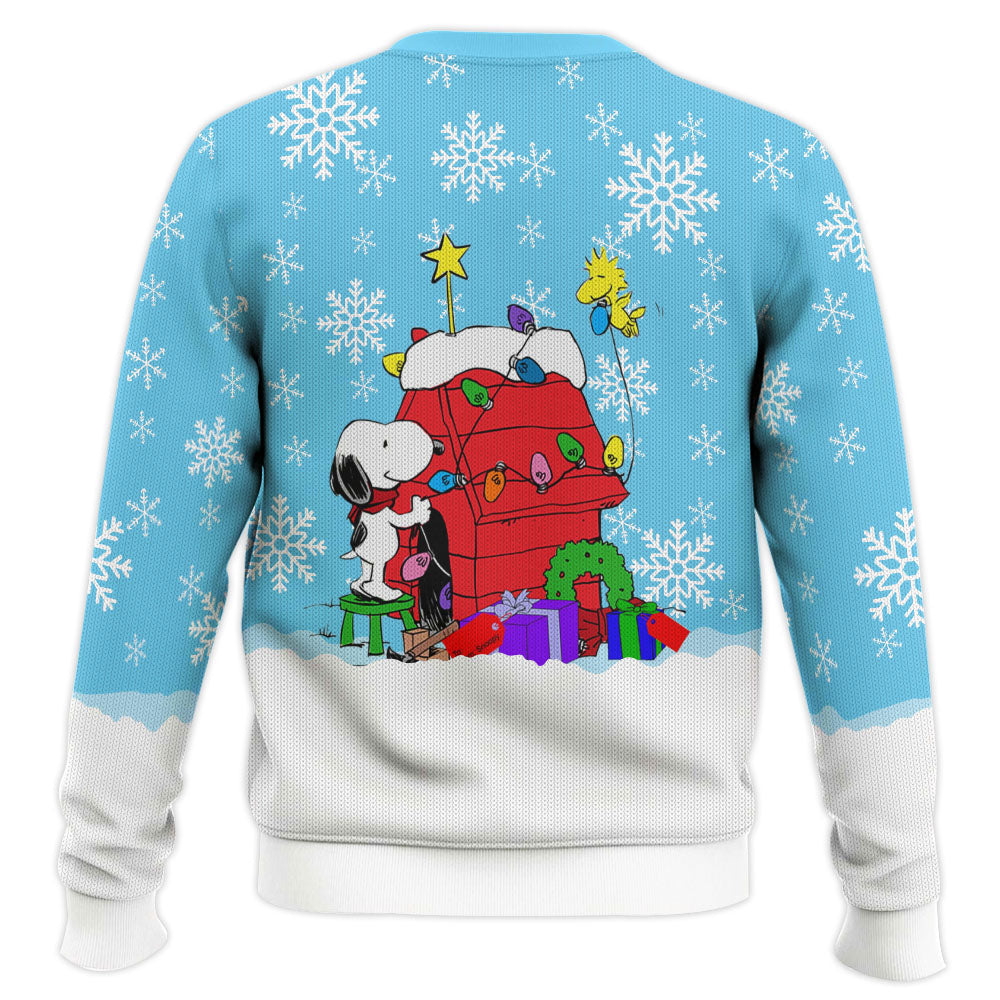 Snowy Christmas Snoopy Ugly Christmas Sweater – Moonbestprint