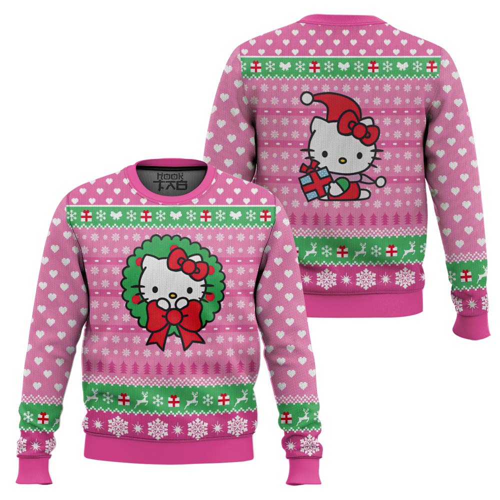 Cute Christmas Hello Kitty Ugly Christmas Sweater – Moonbestprint