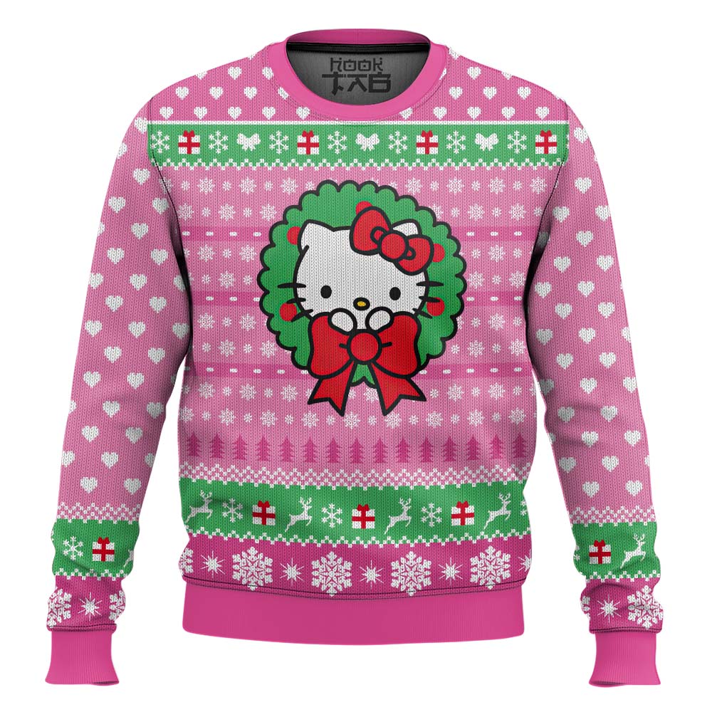 Cute Christmas Hello Kitty Ugly Christmas Sweater – Moonbestprint