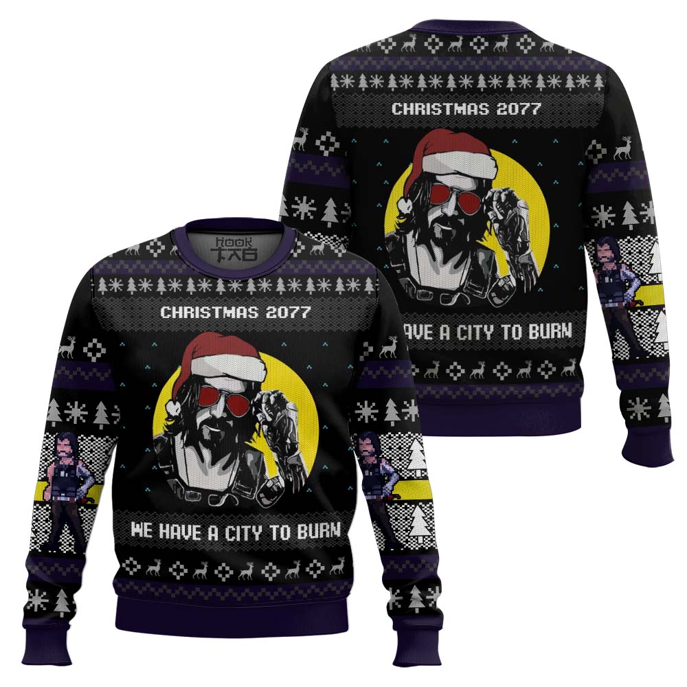 Christmas Cyberpunk 2077 Ugly Christmas Sweater – Moonbestprint