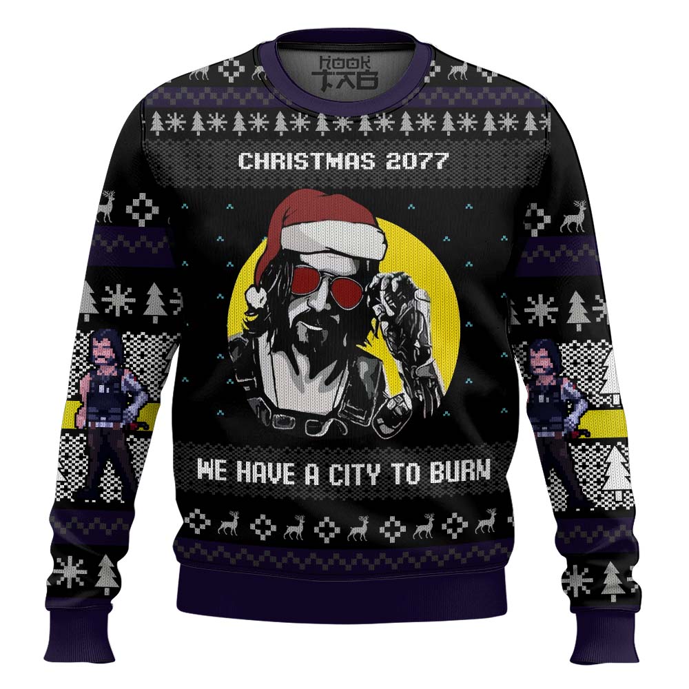 Christmas Cyberpunk 2077 Ugly Christmas Sweater – Moonbestprint