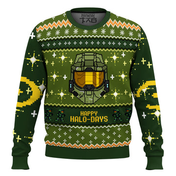 Happy Halo-Days Halo Ugly Christmas Sweater – Moonbestprint