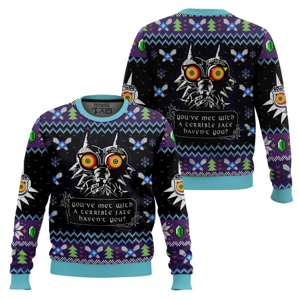 You Met With a Terrible Fate Majora?s Mask Zelda Ugly Christmas Sweater – Moonbestprint