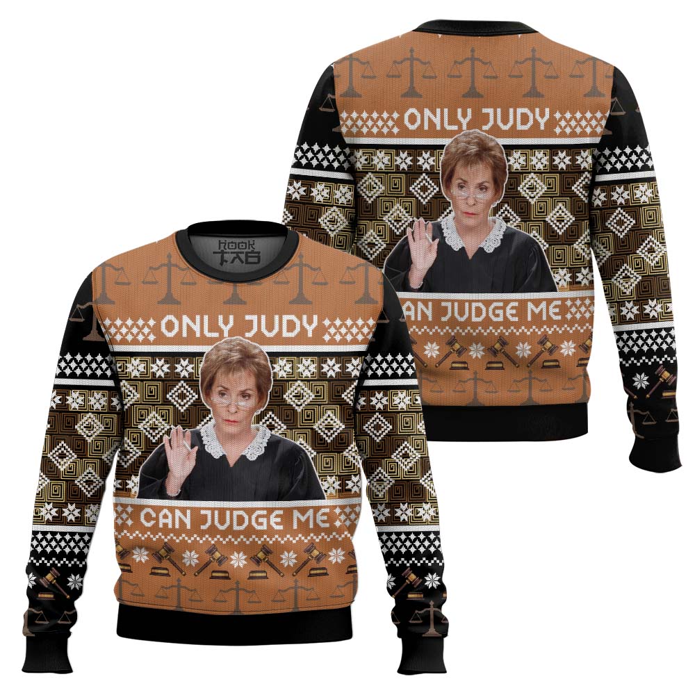 Only Judy Can Judge Me Judge Judy Ugly Christmas Sweater – Moonbestprint