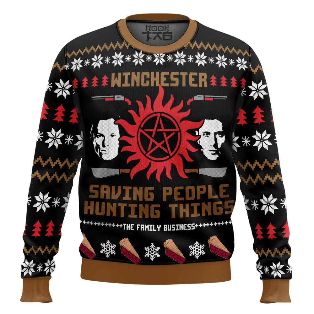 Christmas with the Winchesters Supernatural Ugly Christmas Sweater – Moonbestprint