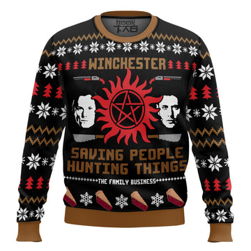 Christmas with the Winchesters Supernatural Ugly Christmas Sweater – Moonbestprint