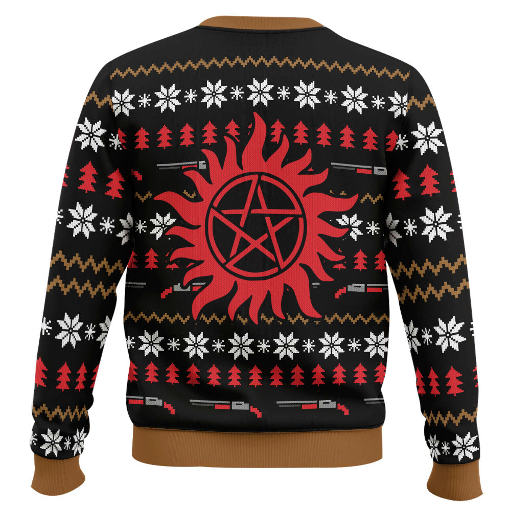 Christmas with the Winchesters Supernatural Ugly Christmas Sweater – Moonbestprint