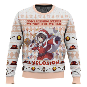 God's Blessing on this Wonderful World Explosion KonoSuba Ugly Christmas Sweater – Moonbestprint