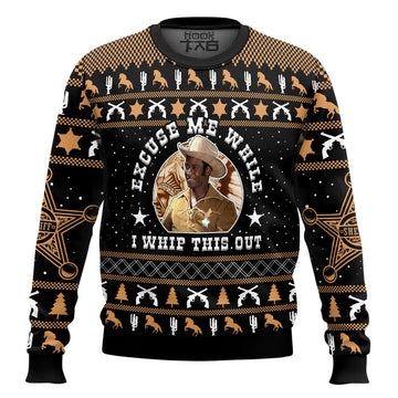 Excuse Me While I Whip This Out Blazing Saddles Ugly Christmas Sweater – Moonbestprint