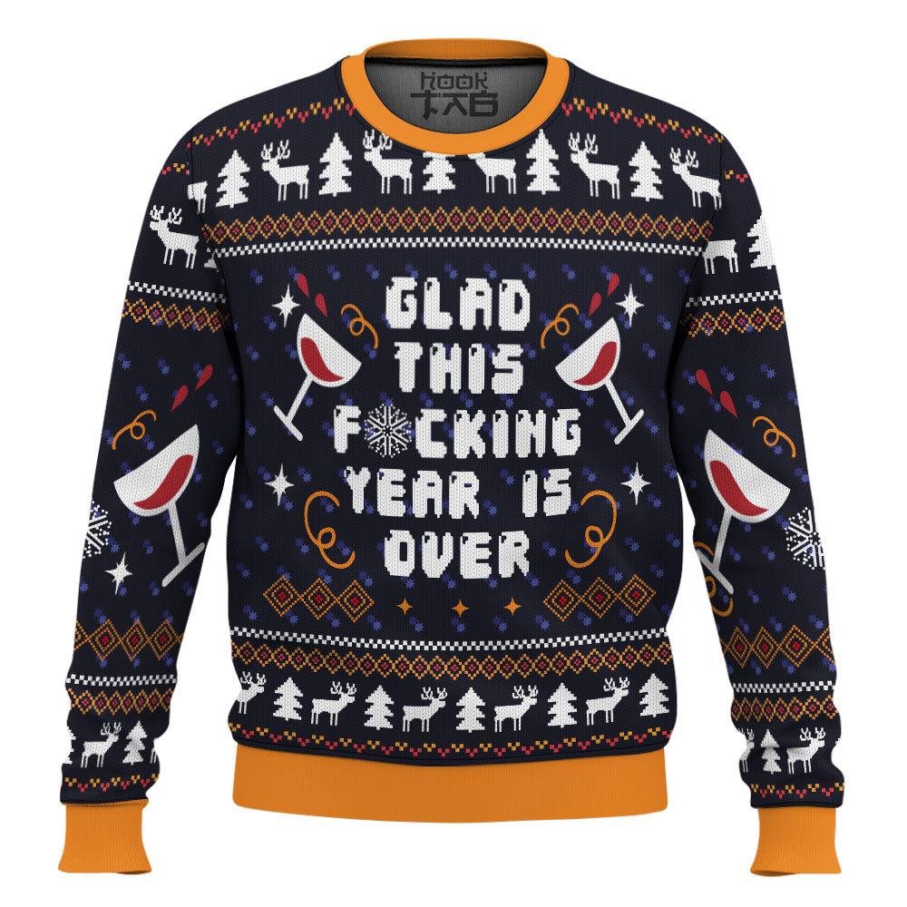 Glad This Fucking Year is Over Pop Culture Ugly Christmas Sweater – Moonbestprint