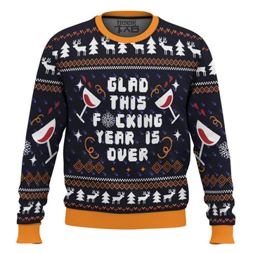 Glad This Fucking Year is Over Pop Culture Ugly Christmas Sweater – Moonbestprint