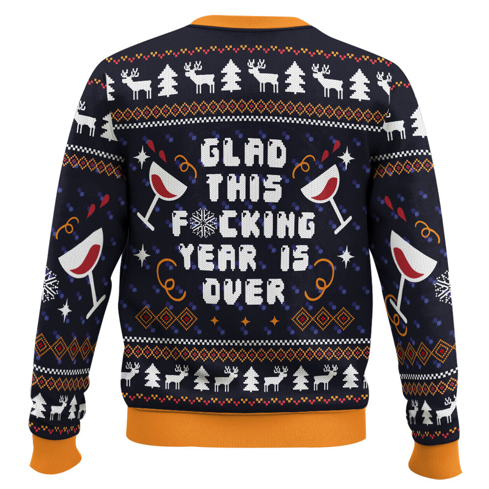Glad This Fucking Year is Over Pop Culture Ugly Christmas Sweater – Moonbestprint