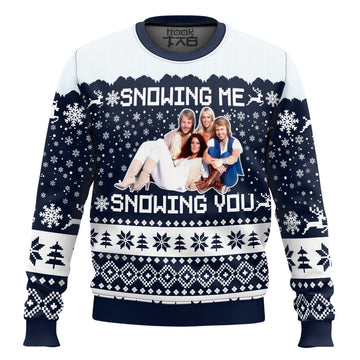 Snowing Me Snowing You ABBA Ugly Christmas Sweater – Moonbestprint