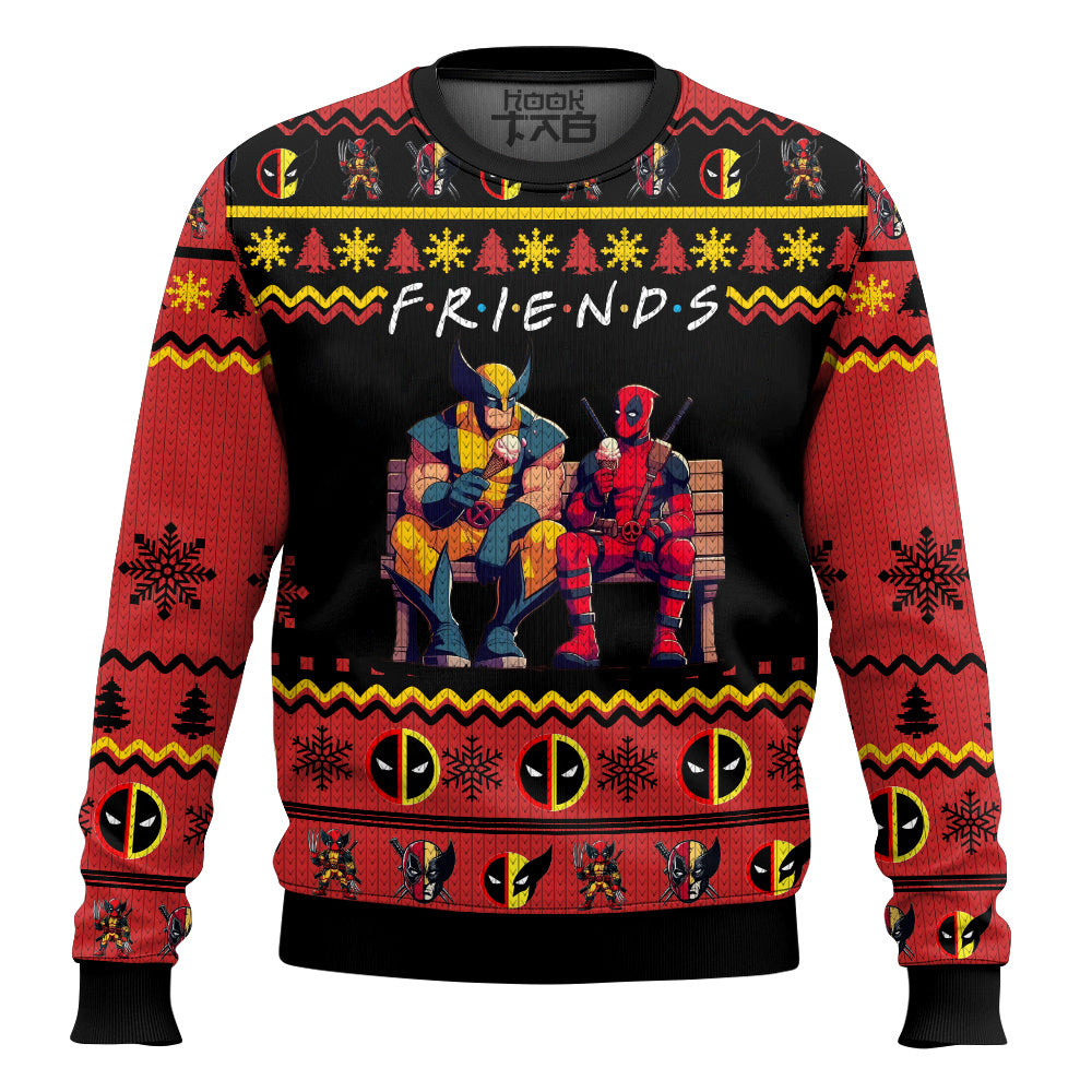 F.R.I.E.N.D.S Deadpool Wolverine Ugly Sweater – Moonbestprint