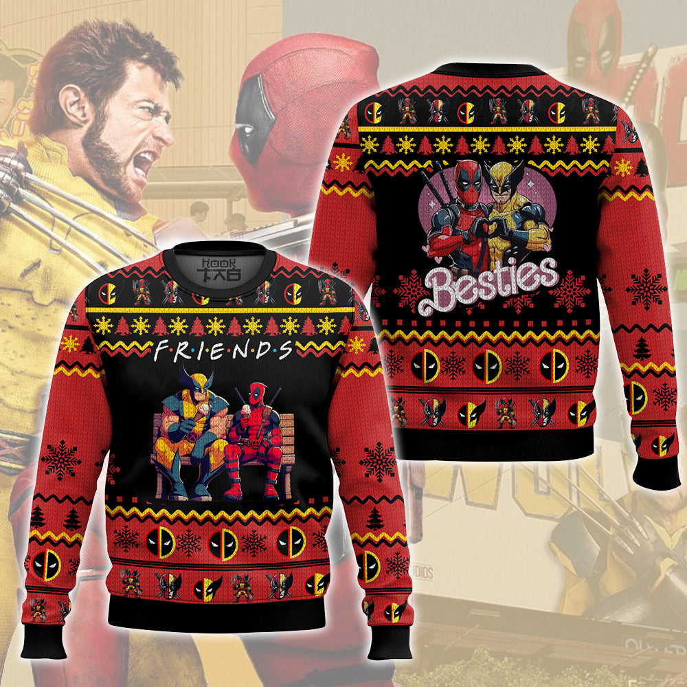 F.R.I.E.N.D.S Deadpool Wolverine Ugly Sweater – Moonbestprint
