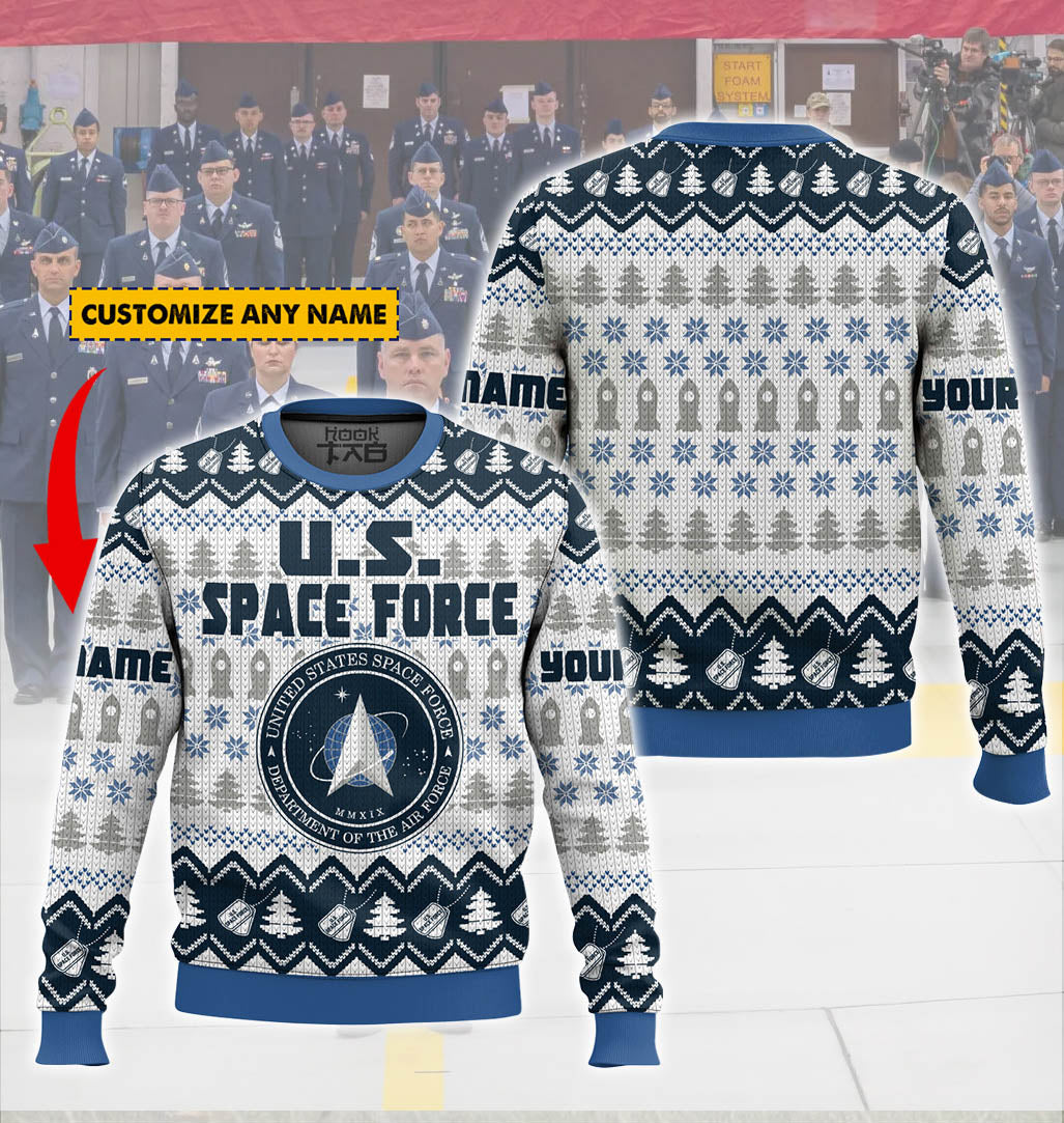 U.S. Space Force. Custom Ugly Sweater – Moonbestprint