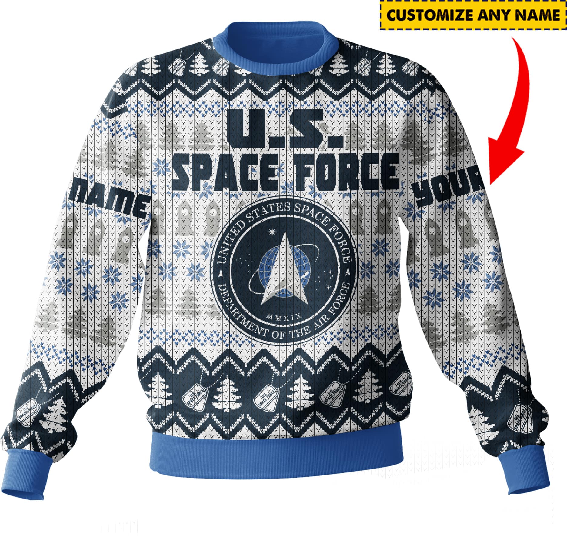 U.S. Space Force. Custom Ugly Sweater – Moonbestprint