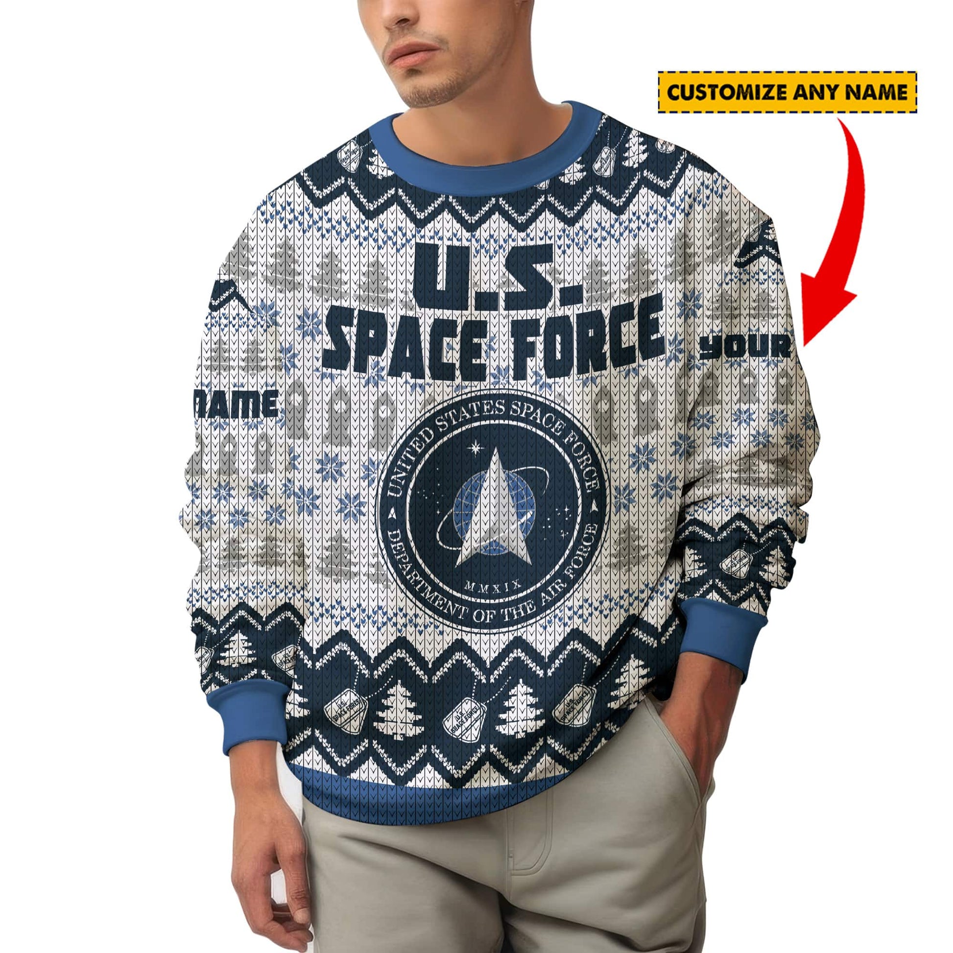 U.S. Space Force. Custom Ugly Sweater – Moonbestprint