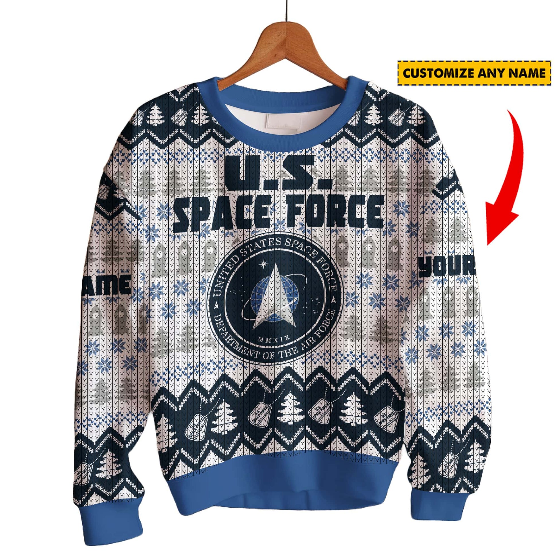 U.S. Space Force. Custom Ugly Sweater – Moonbestprint