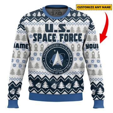 U.S. Space Force. Custom Ugly Sweater – Moonbestprint