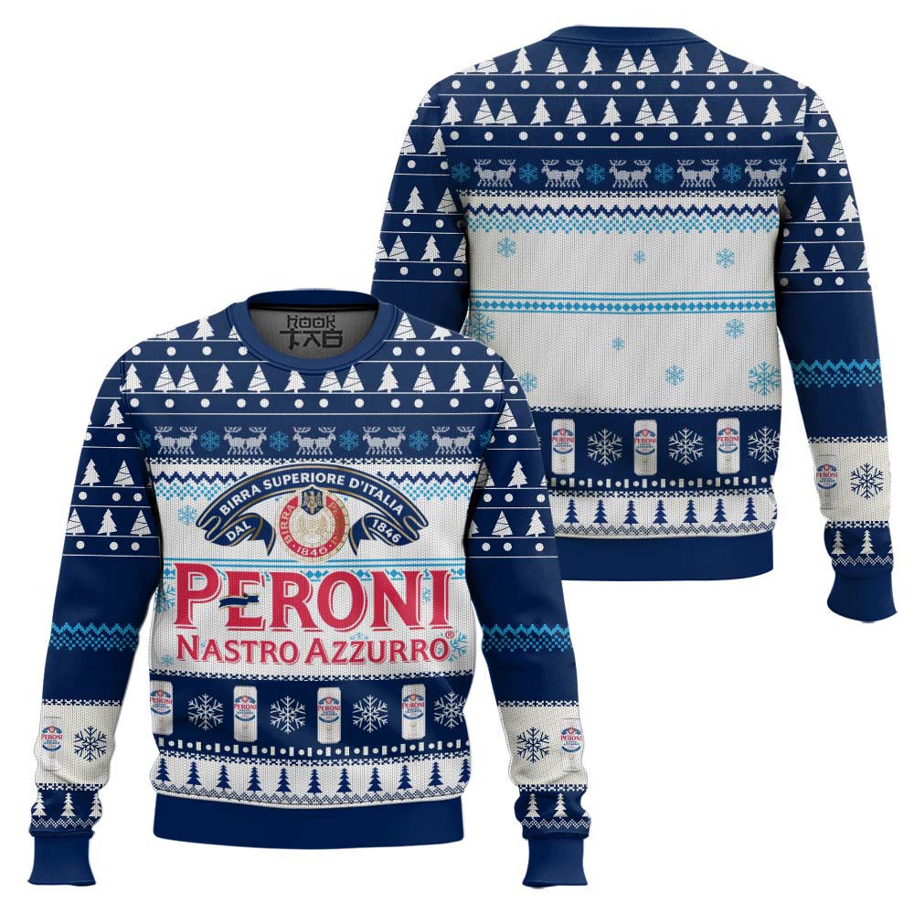 Peroni Nastro Azzurro Ugly Christmas Sweater – Moonbestprint