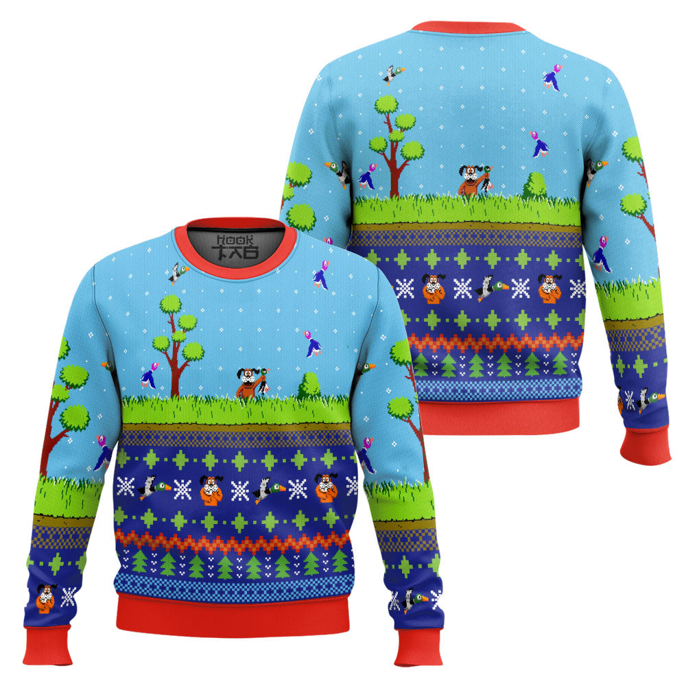 Festive Duck Hunt Ugly Christmas Sweater – Moonbestprint