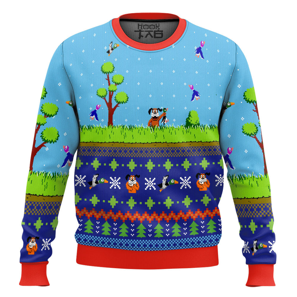 Festive Duck Hunt Ugly Christmas Sweater – Moonbestprint
