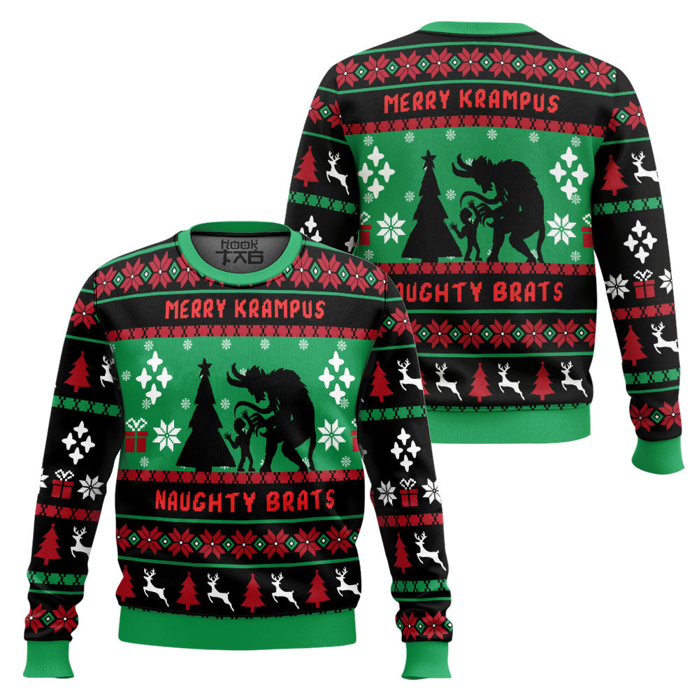 Naughty Brats Krampus Xmas Gift For Family Ugly Christmas Sweater – Moonbestprint