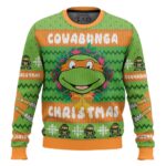 Cowabunga Michaelangelo Christmas Teenage Mutant Ninja Turtles Ugly Christmas Sweater – Moonbestprint