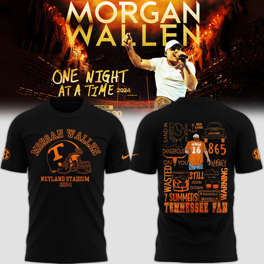 Tennessee Volunteers NCAA 2024 Limited Tennessee x Morgan Wallen Black T-Shirt | YU61 Moonbestprint