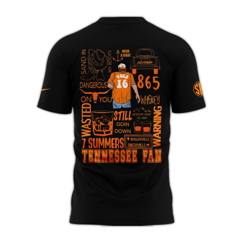 Tennessee Volunteers NCAA 2024 Limited Tennessee x Morgan Wallen Black T-Shirt | YU61 Moonbestprint