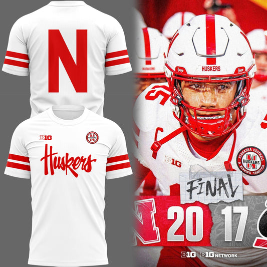 Limited Edition Nebraska Football White TShirt | YD19 Moonbestprint