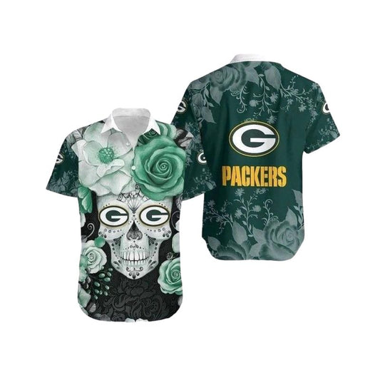 Packers Enthusiast Sugar Skull 2025 Hawaiian Shirt - Moonbestprint