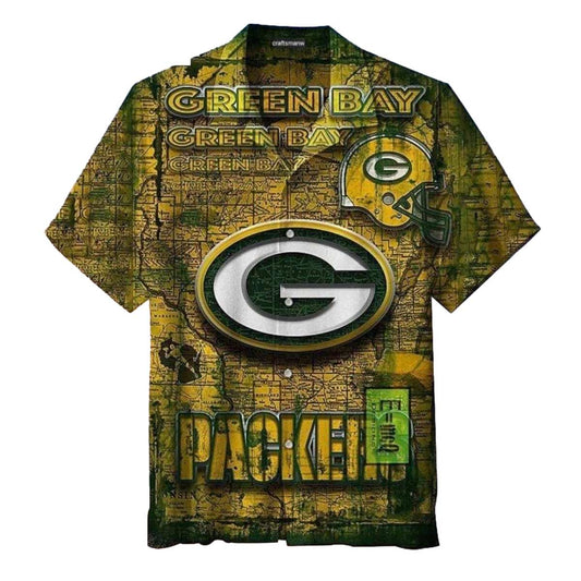 Packers Iconic Team And Logo Vintage Hawaiian Shirt - Moonbestprint