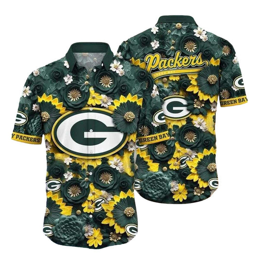 Packers Sunflower Vortex 2025 Hawaiian Shirt - Moonbestprint