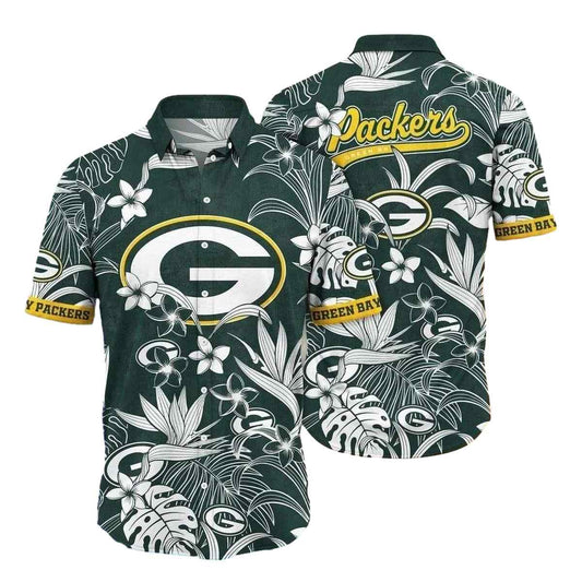 Packers Tropical Green Pattern Hawaiian Shirt - Moonbestprint